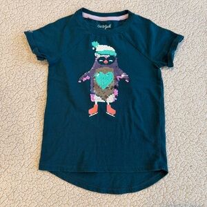 Cat & Jack Kids' Dark Teal Penguin‎ T-Shirt